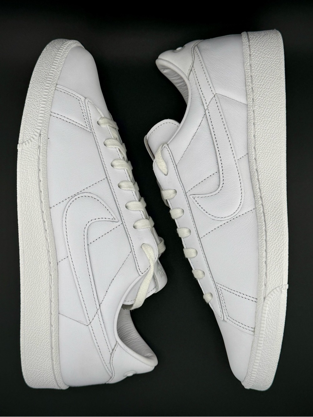 Nike Men’s Tennis Classic x Comme des Garçons BLACK CDG in Triple White Sneakers